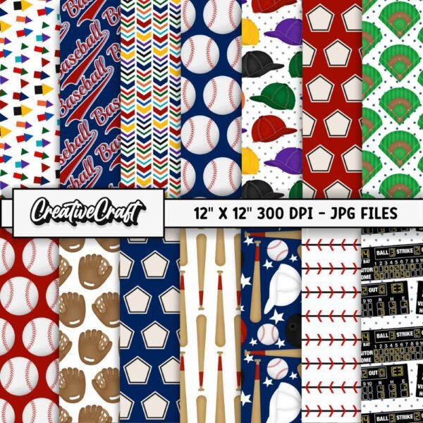 Baseball Digital Paper