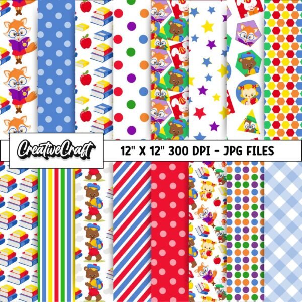 Back to School Digital Paper